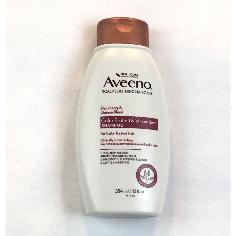 Aveeno Scalp Soothing Haircare Blackberry & Quinoa Protect Shampoo NEW 12 oz
